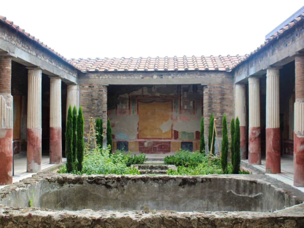 View inside the vast architecture of The Pompeii Archaeological Zone