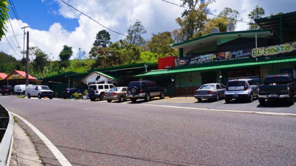Exterior view of Lechonera El Mojito seen from the Pork Highway