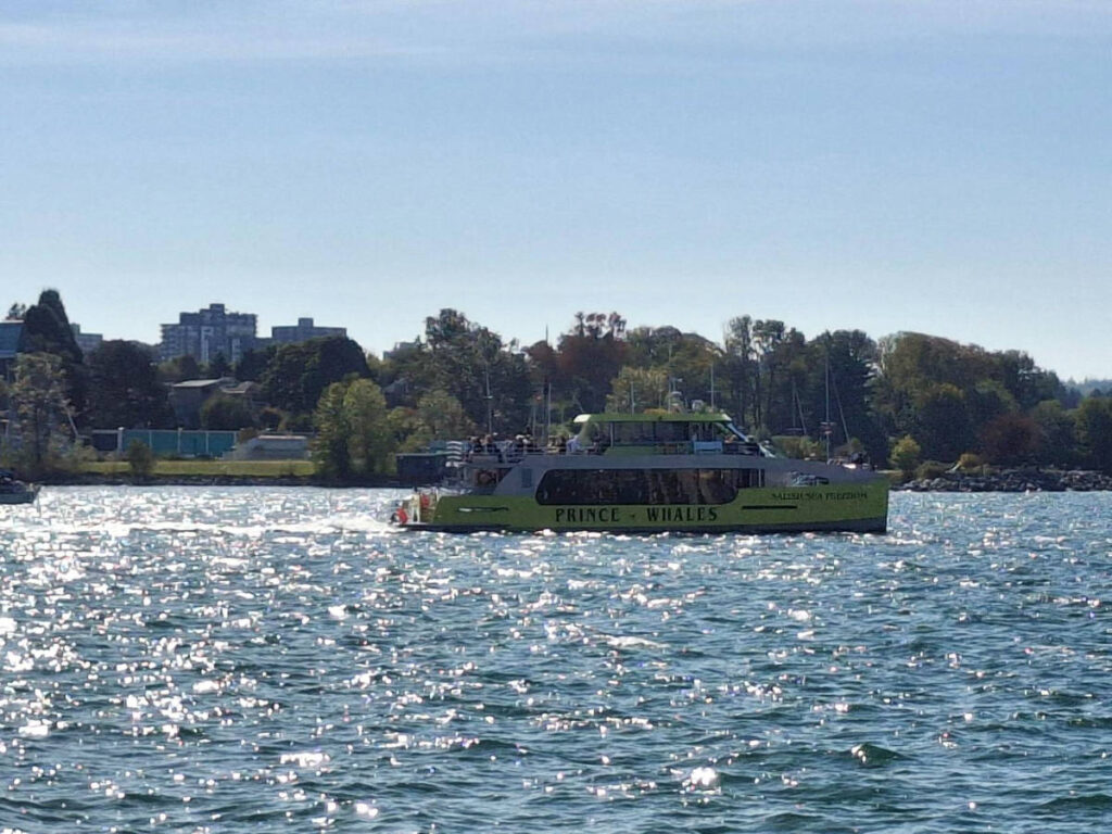 View of the Prince of Whales tour boat from across the water
