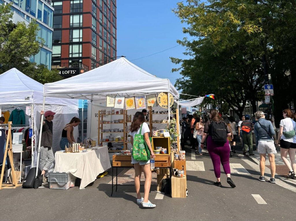 View of people at The Renegade Craft Fair