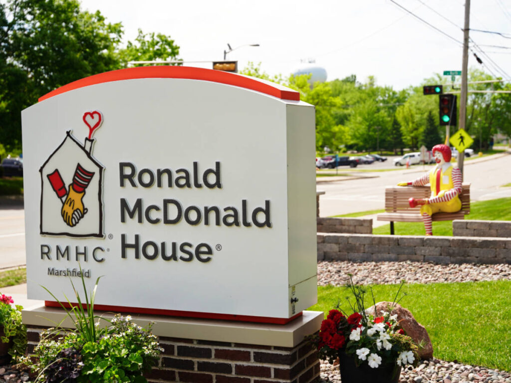 A landmark signage of The Ronald McDonald Housing