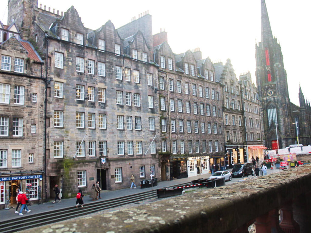 View of the Royal Mile from the studio's window
