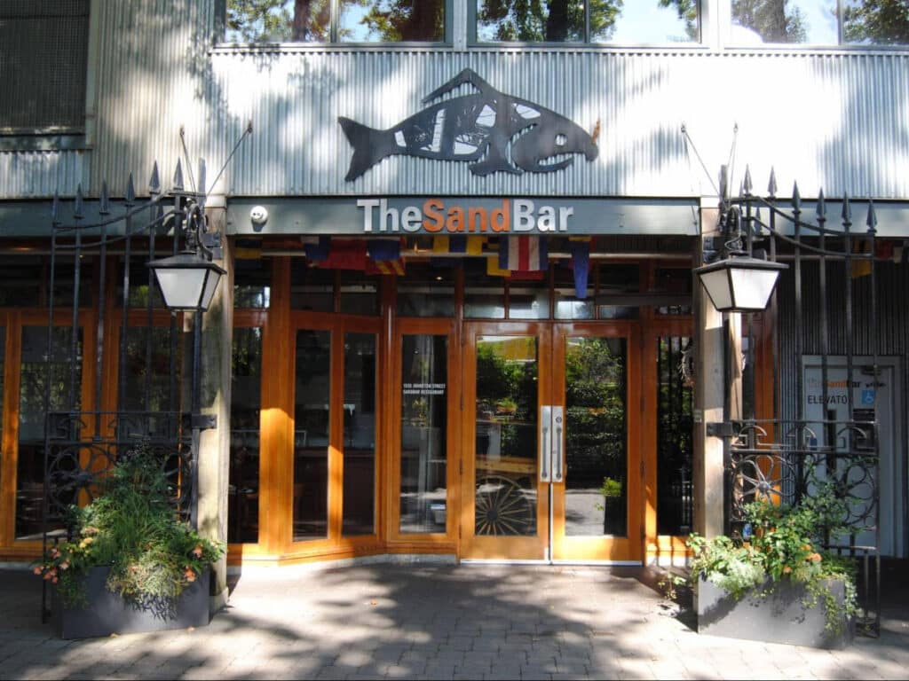 View of the entrance to The Sandbar