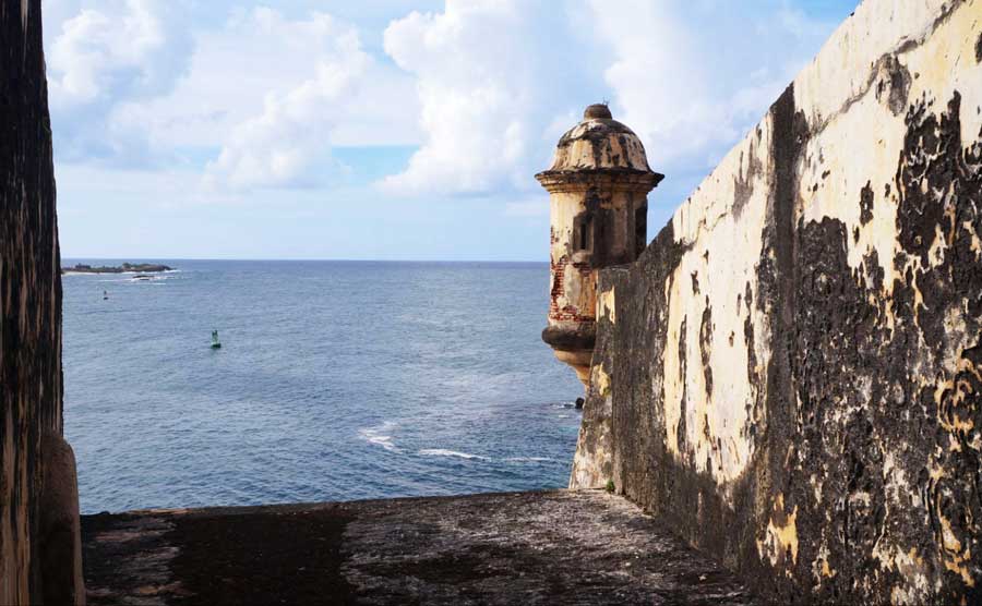 View of the sea in El Morro