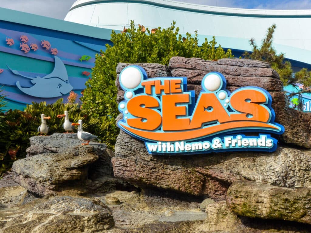 The Seas signage at the entrance