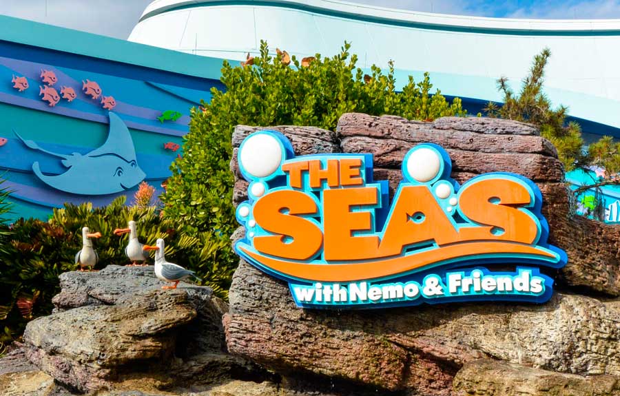The signage in The Seas with Nemo and Friends