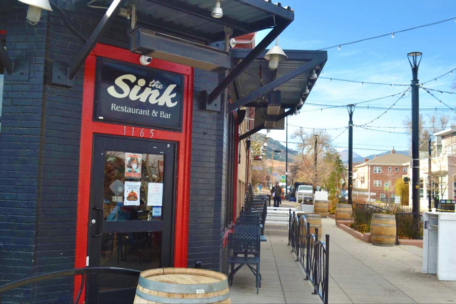 View of the entrance to The Sink Restaurant & Bar