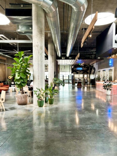 View inside the lobby of The Source Hotel