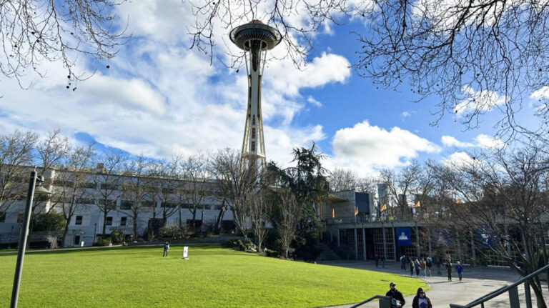 View of The Space Needle from a distance
