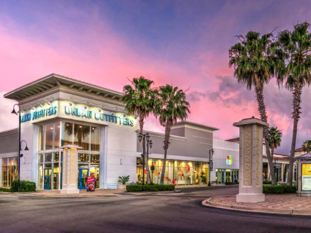 Picturesque view of the sky during sunset over St. Johns Town Center in Jacksonville
