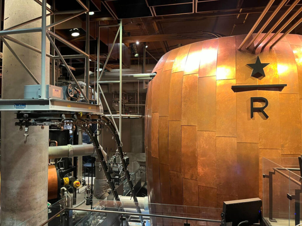 View inside the Starbucks Reserve Roastery