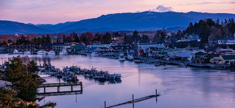 Overlooking view of the Swinomish Channel