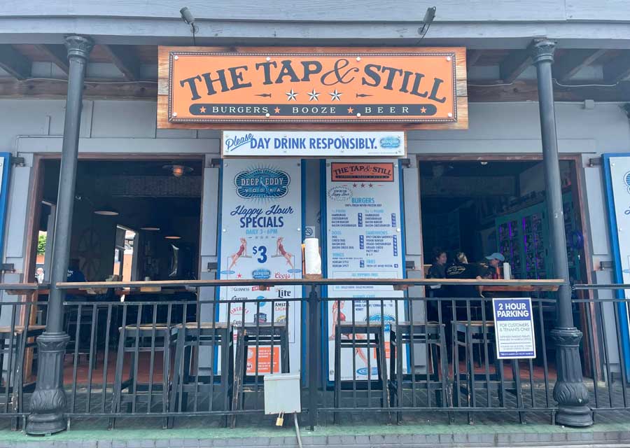 The Tap & Still from the outside