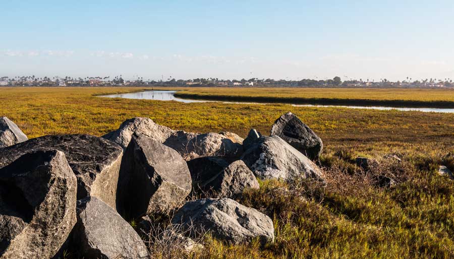 Boulders in the Tijuana River Estuary