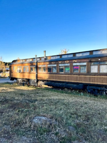 Exterior view of The Train Cars Coffee and Kava