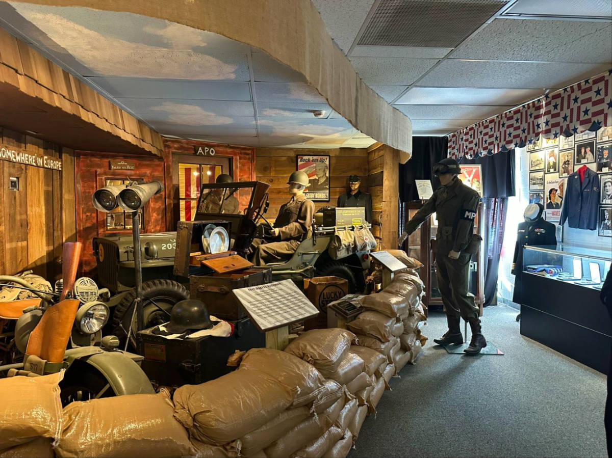 View of the exhibit inside  The Veterans History Museum of the Carolinas