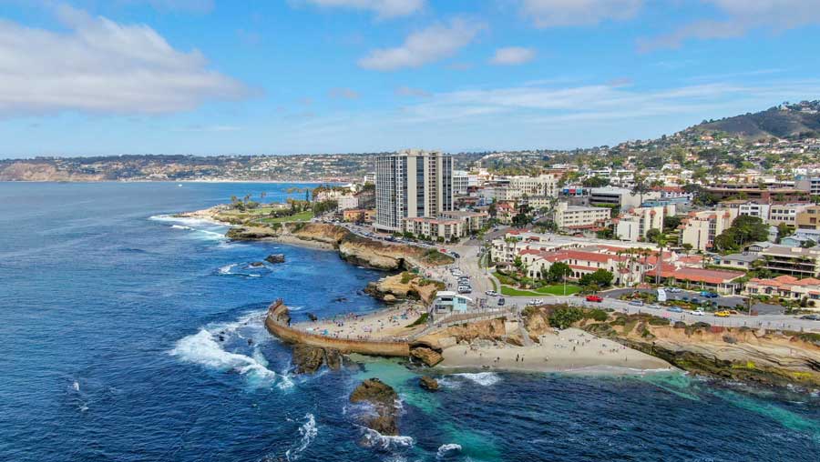Aerial view of the La Jolla Cove