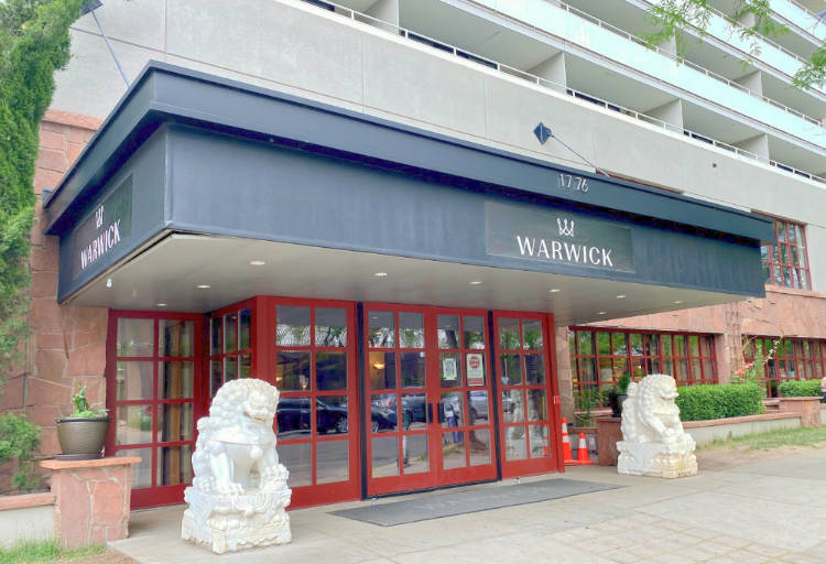 Entrance to The Warwick Denver hotel