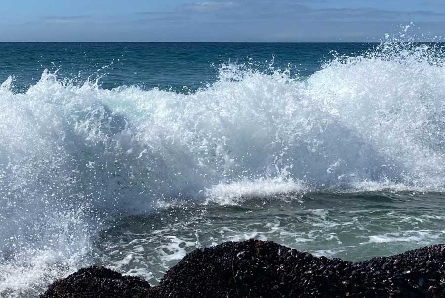 View of a wave at The Wedge