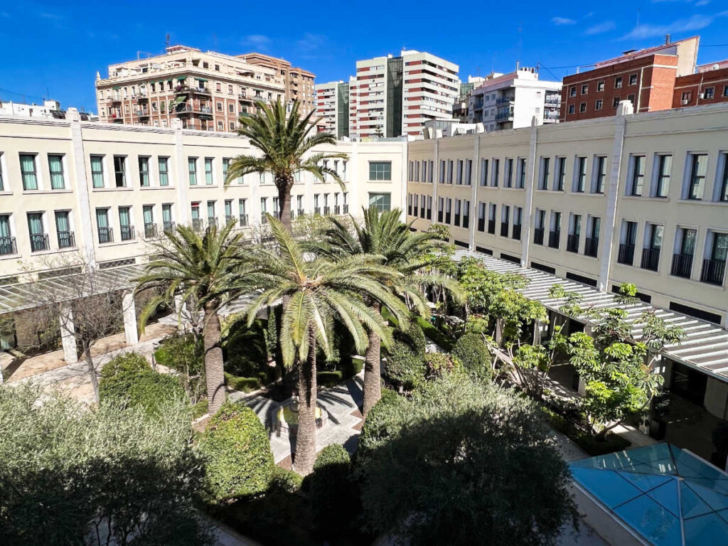 Overlooking view of the courtyard at The Westin