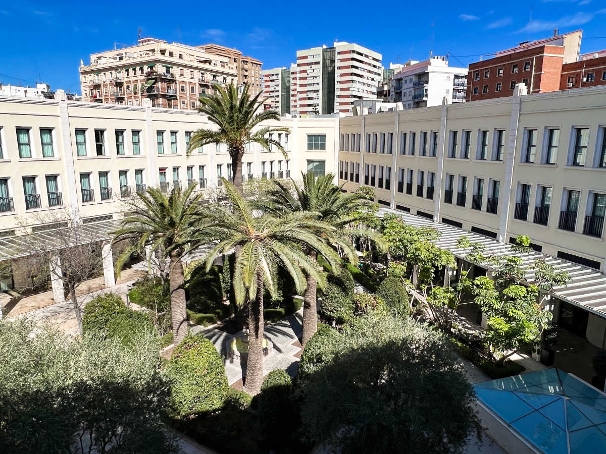Overlooking view of the courtyard at The Westin