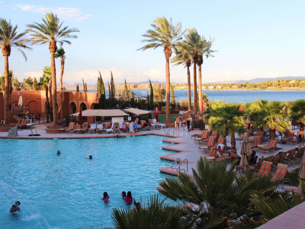 People from the pool area in The Westin Lake Las Vegas Resort & Spa