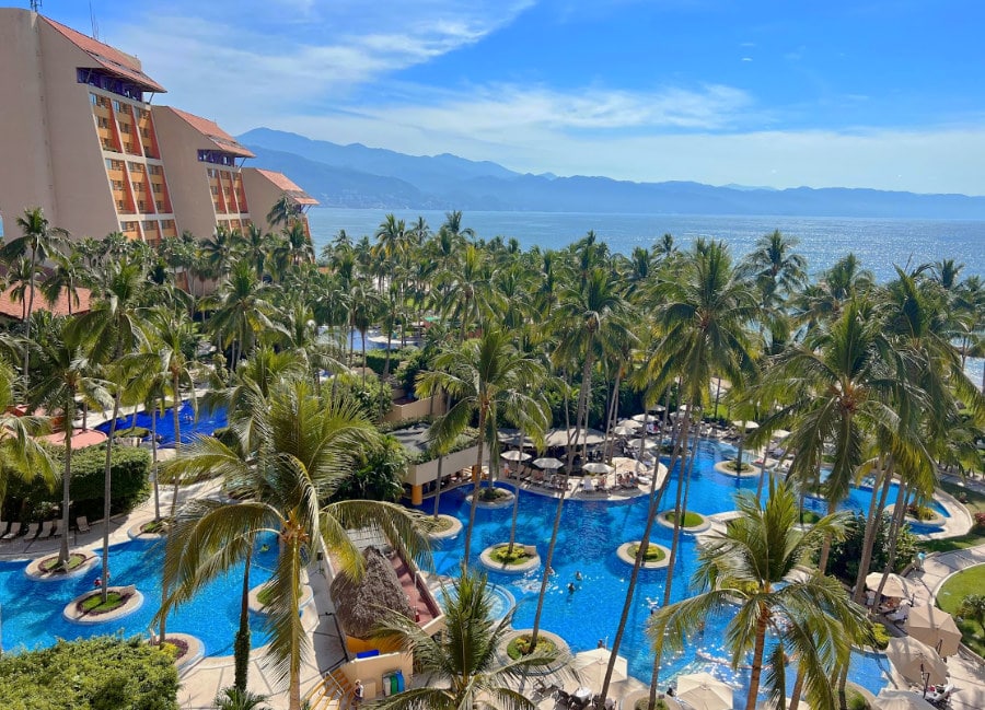 Overlooking view of the The Westin Resort & Spa and its pool