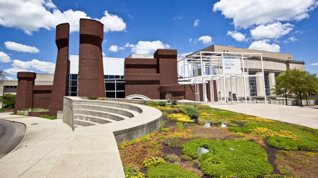 View of the architectural structure of The Wexner Center for the Arts