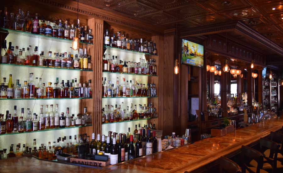 View from the inside of the The Whiskey Bar