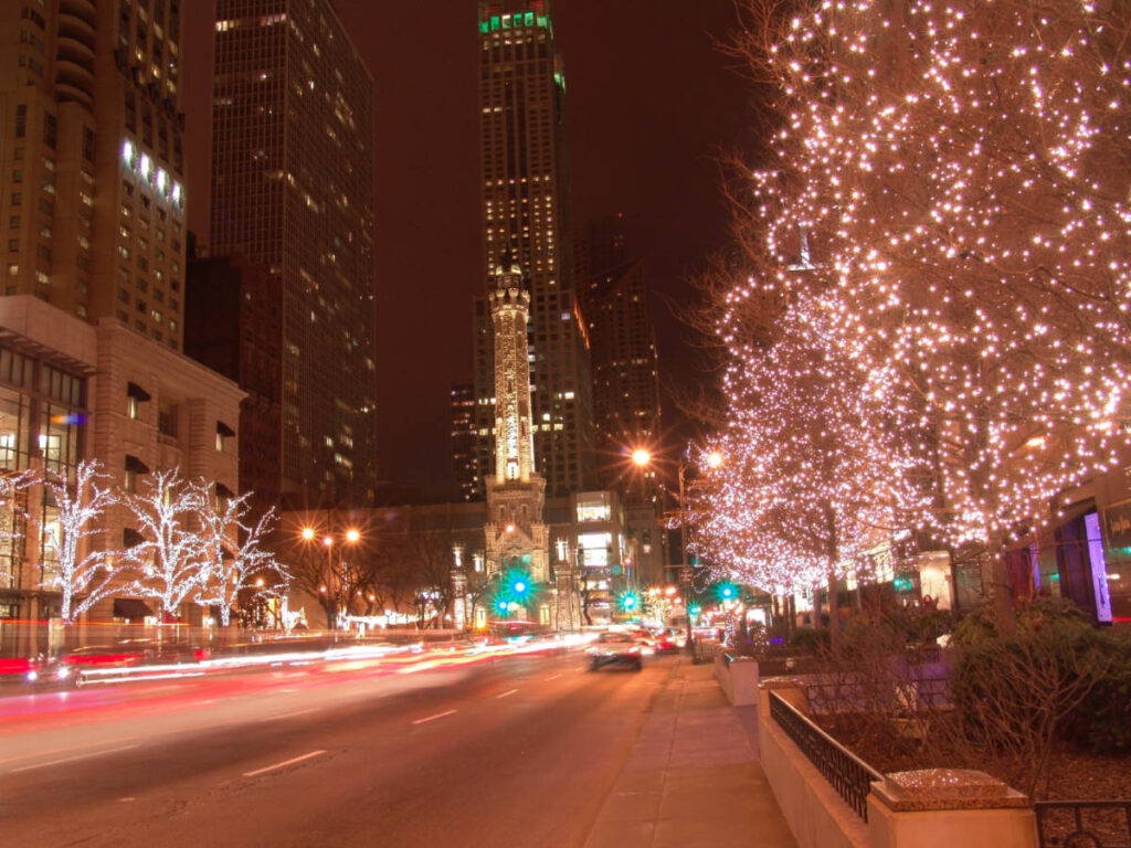 Holiday Lights along Michigan Avenue