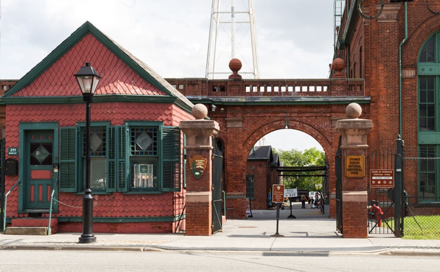 View of the entrance to Thomas Edison National Historical Park