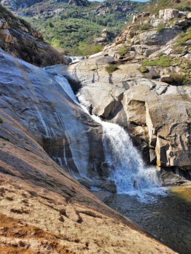 Closer view of Three Sisters Falls