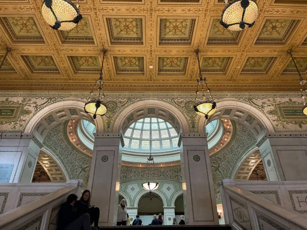 View while on the staircase going to the Tiffany Dome