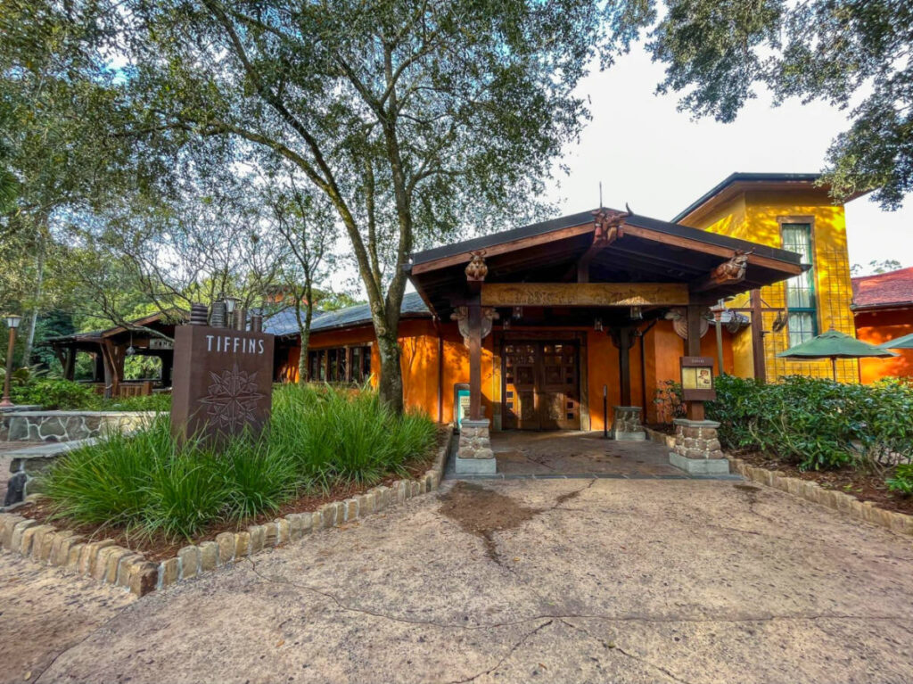 Entrance to the Tiffins Restaurant serving delectable cuisine in a stylish ambiance