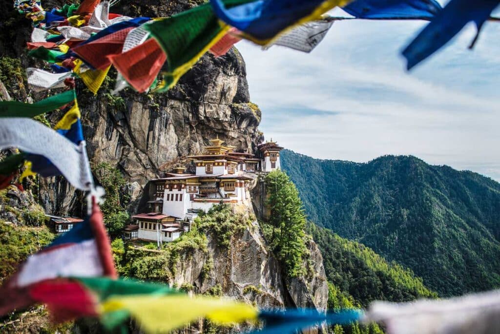 View of the Tigers Nest Monastery from afar