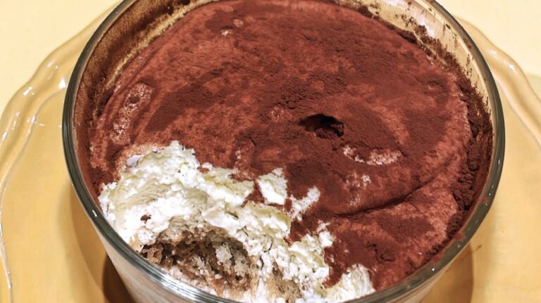 Closeup look of a glass of Tiramisu from Via Pasteria restaurant