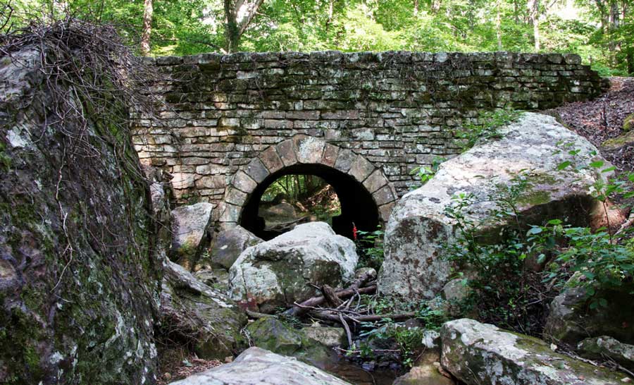 An old stone bridge in Tishomingo State Park