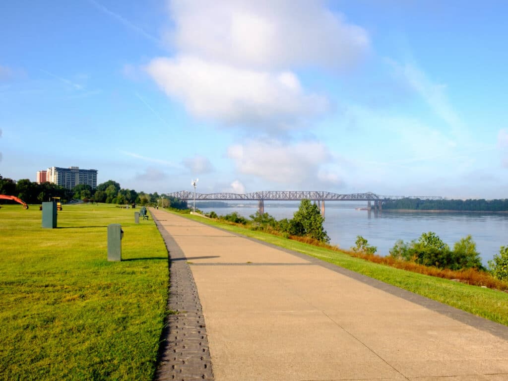 View at Tom Lee Park during a sunny morning