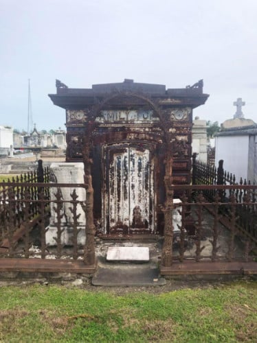 View of the tomb at the New Orleans cemetery