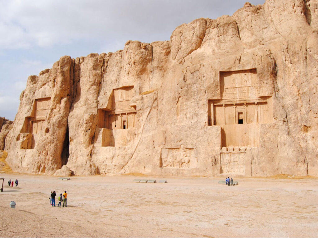 View of the ancient tombs of Naqsh-e Rostam
