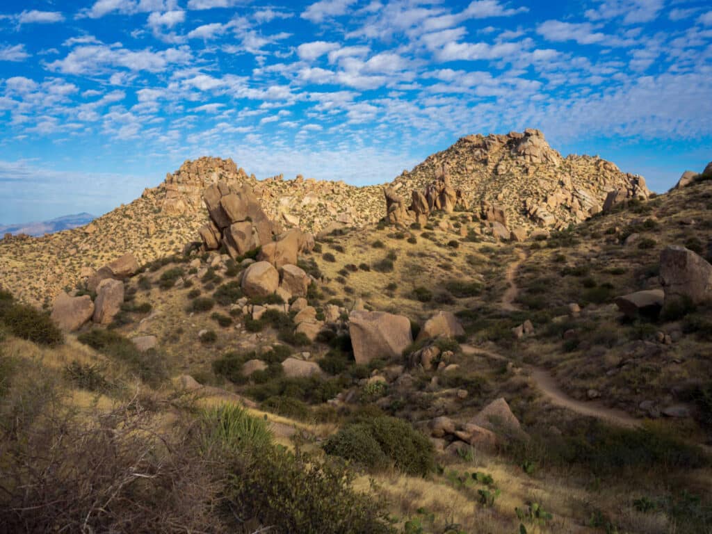 Blue sky over the Tom’s Thumb Trail