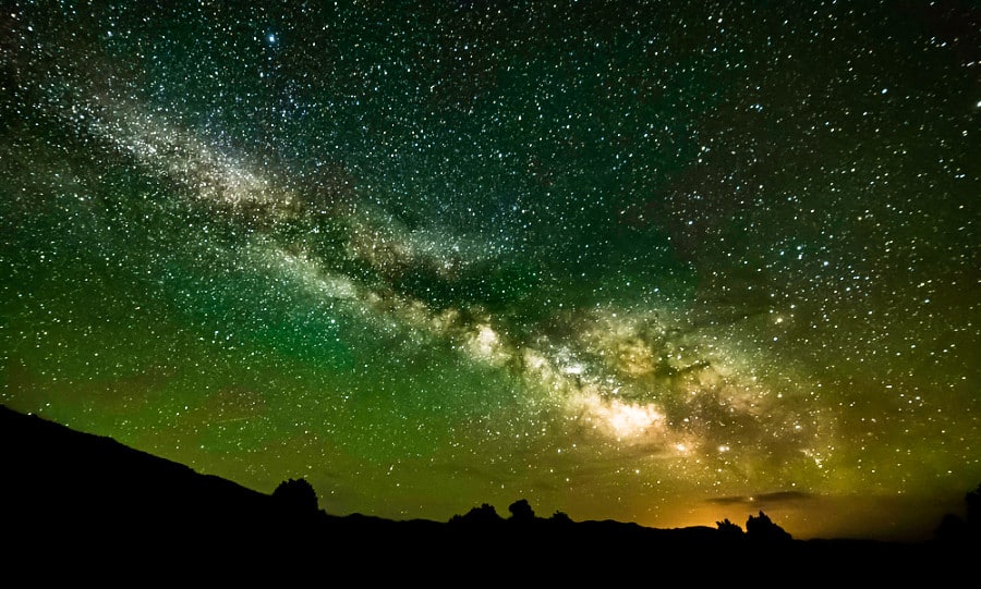 View of the sky full of stars of the Milky Way Galaxy