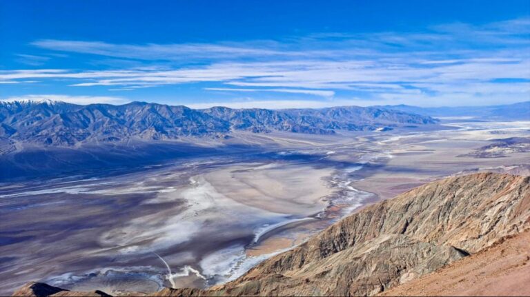 Aerial view of the Death Valley National Park from Dante’s View peak