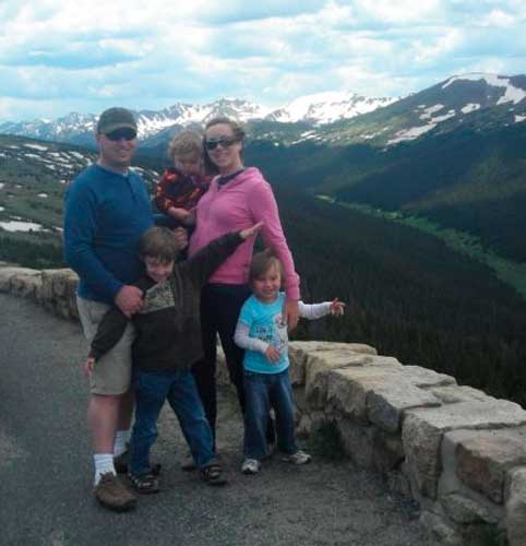 View of the author's family on top of Trail Ridge Road