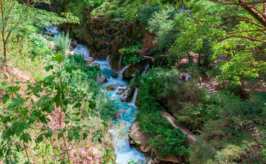 Aerial view of the Torquise River Tolantongo