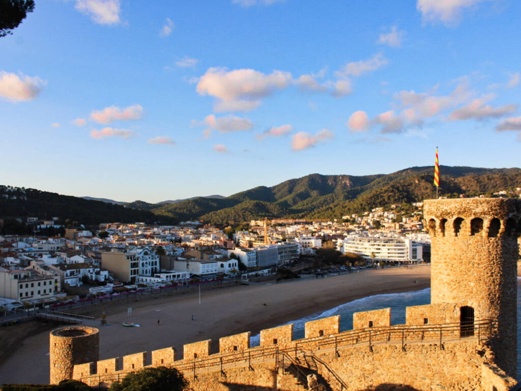 Overlooking view of the Tossa de Mar and Muralles de Tossa de Mar