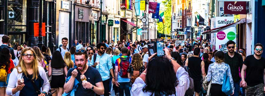 Tourists wandering in Ireland