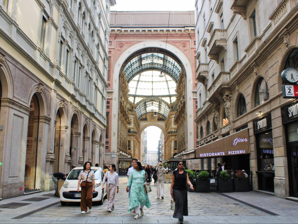 View of the tourists wandering