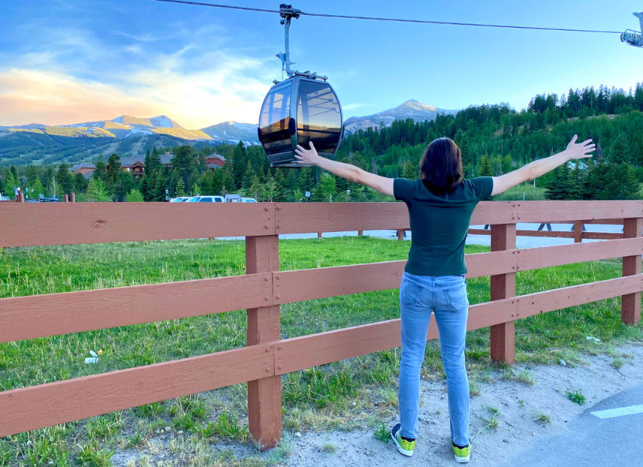 View of Travel Lemming's founder enjoying the view in Breckenridge
