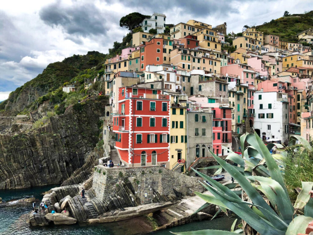 View of the colorful buildings in Cinque Terre